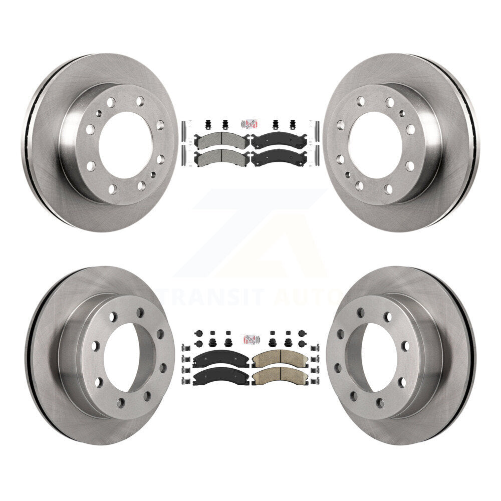 Kit de rotors de frein à plaquettes en céramique, semi-métalliques, avant et arrière, pour Chevrolet Express 450