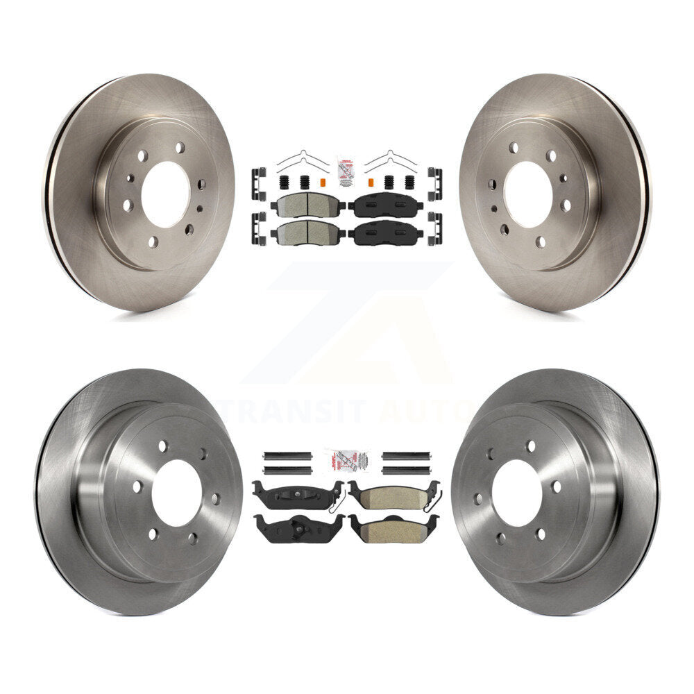 Kit de rotor de frein à plaquettes semi-métalliques avant et arrière pour Ford F-150 09 avec roue à 6 écrous