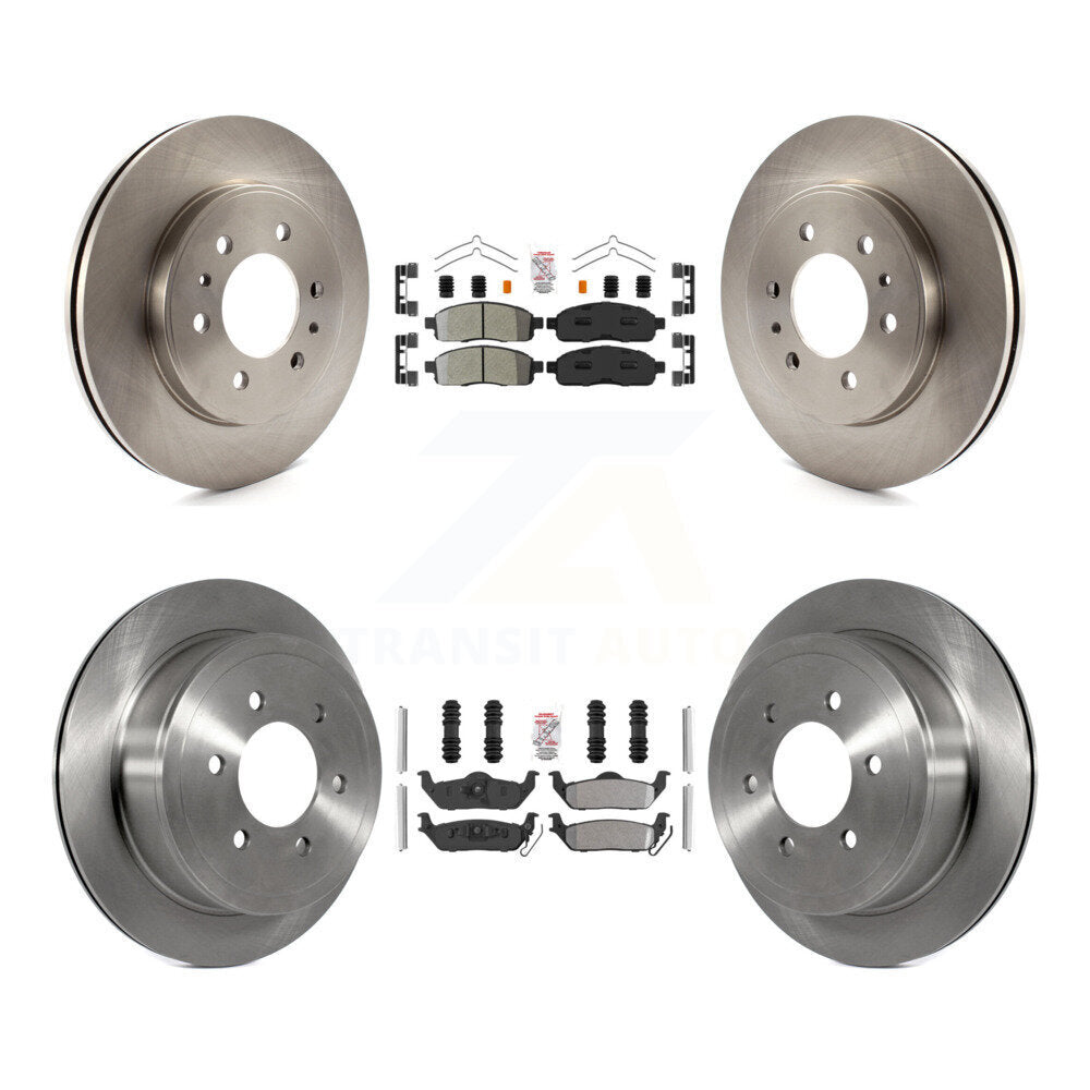Kit de rotor de frein à plaquettes semi-métalliques avant et arrière pour Ford F-150 09 avec roue à 6 écrous