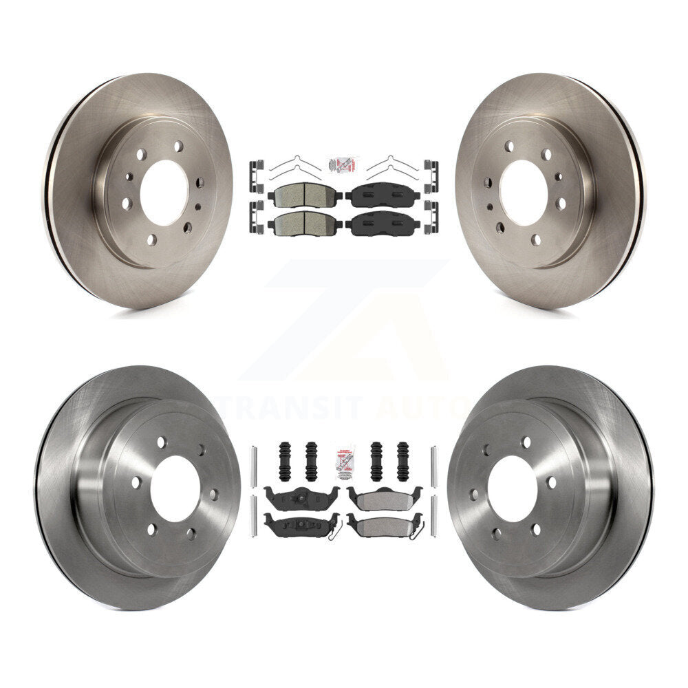 Kit de rotor de frein à plaquettes semi-métalliques avant et arrière pour Ford F-150 09 avec roue à 6 écrous