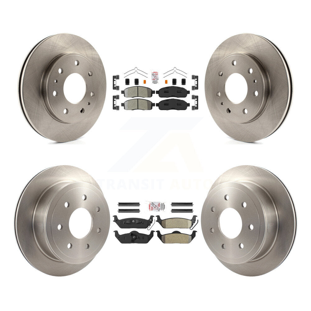 Kit de rotor de frein à plaquettes semi-métalliques avant et arrière pour Ford F-150 09 avec roue à 7 écrous