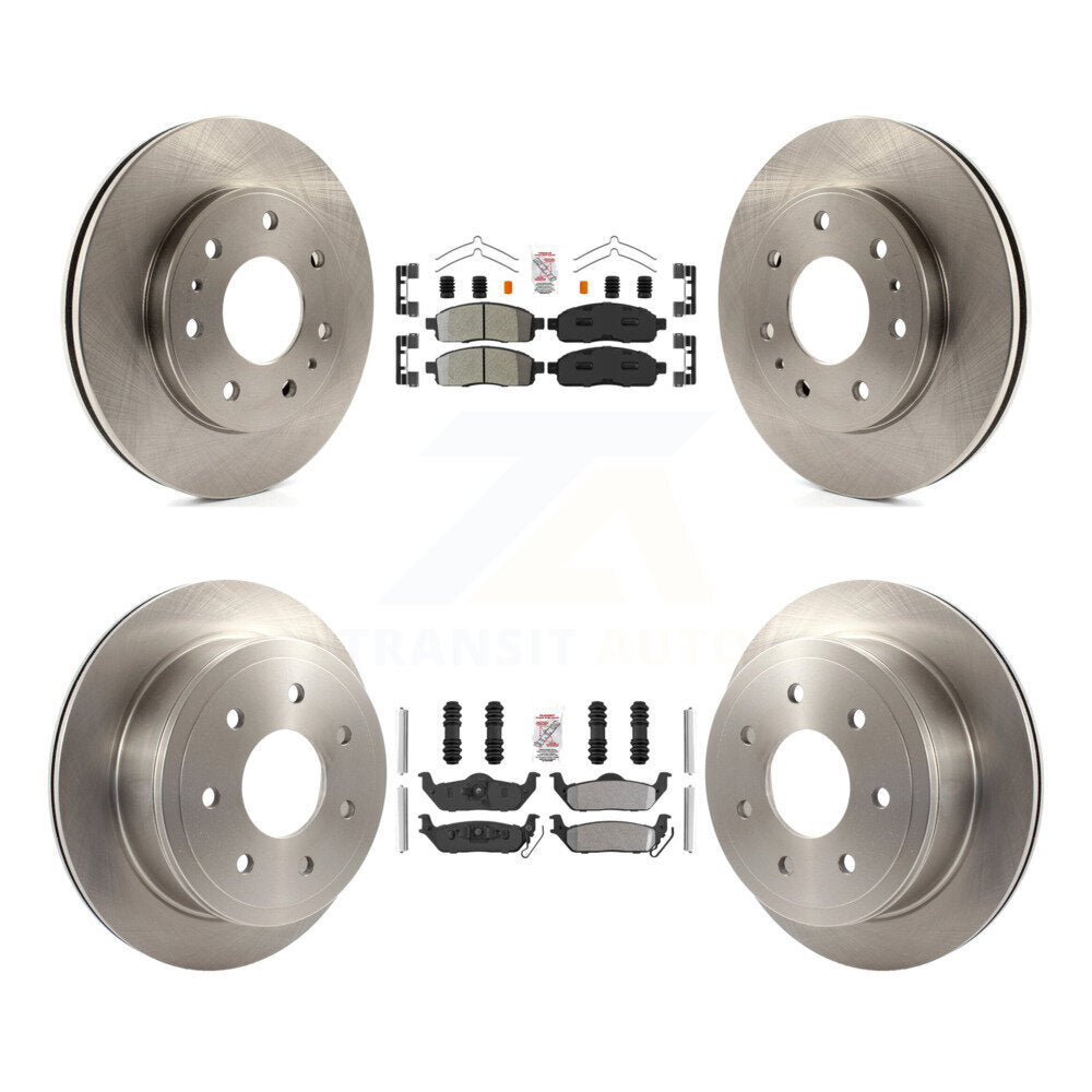 Kit de rotor de frein à plaquettes semi-métalliques avant et arrière pour Ford F-150 09 avec roue à 7 écrous
