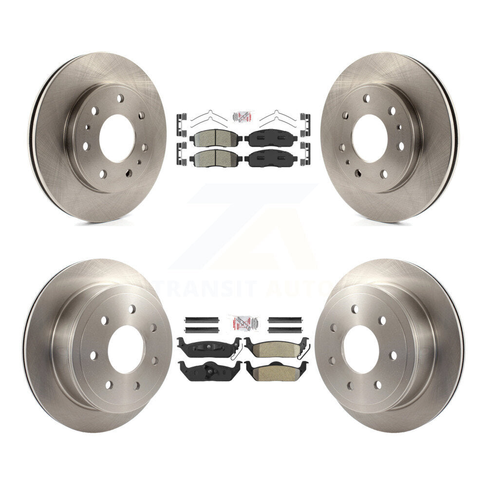 Kit de rotor de frein à plaquettes semi-métalliques avant et arrière pour Ford F-150 09 avec roue à 7 écrous
