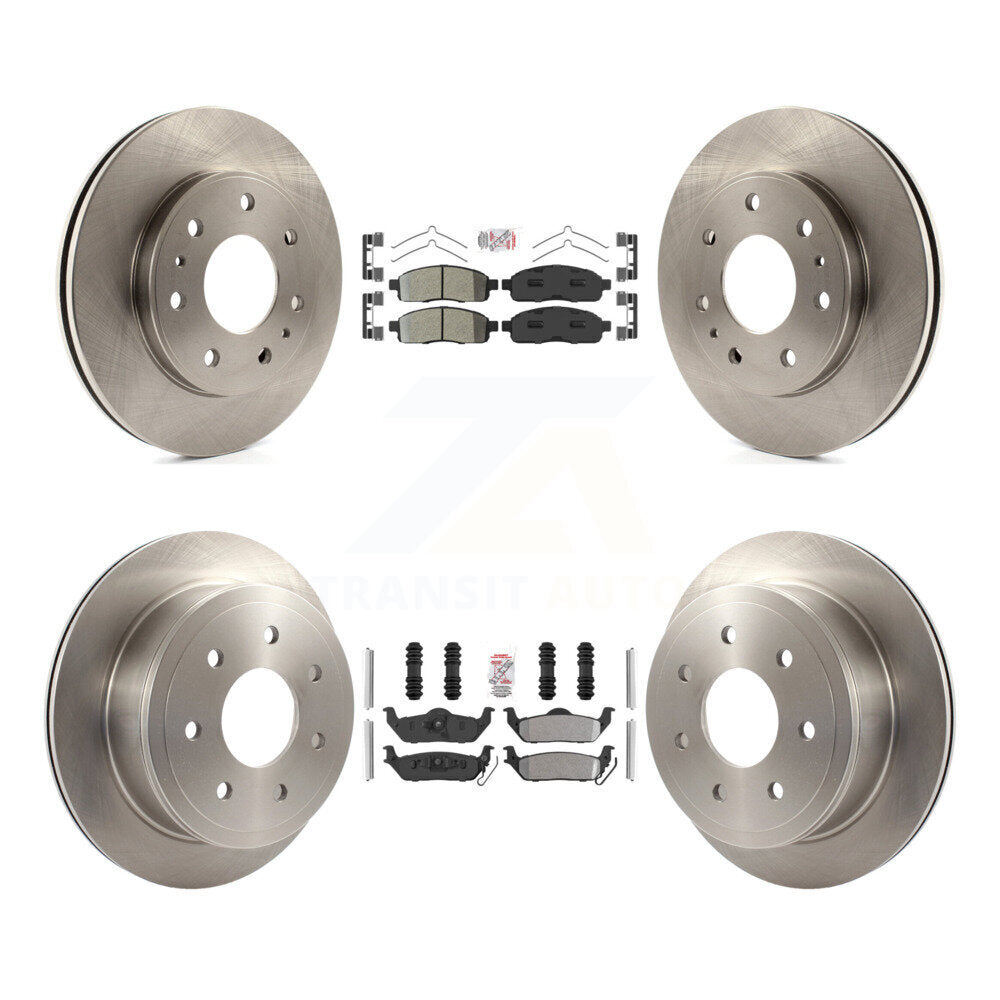 Kit de rotor de frein à plaquettes semi-métalliques avant et arrière pour Ford F-150 09 avec roue à 7 écrous