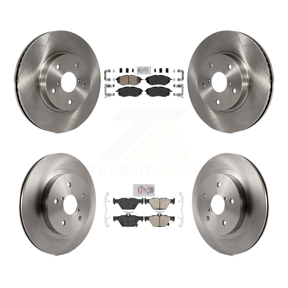 Kit de plaquettes en céramique et de rotors de frein à disque avant et arrière, pour Subaru Legacy 2015, 2,5 l