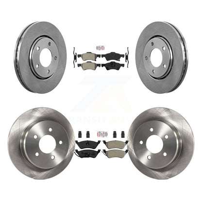 Kit de plaquettes semi-métalliques avant et arrière et de rotors de frein à disque pour Dodge Caravan
