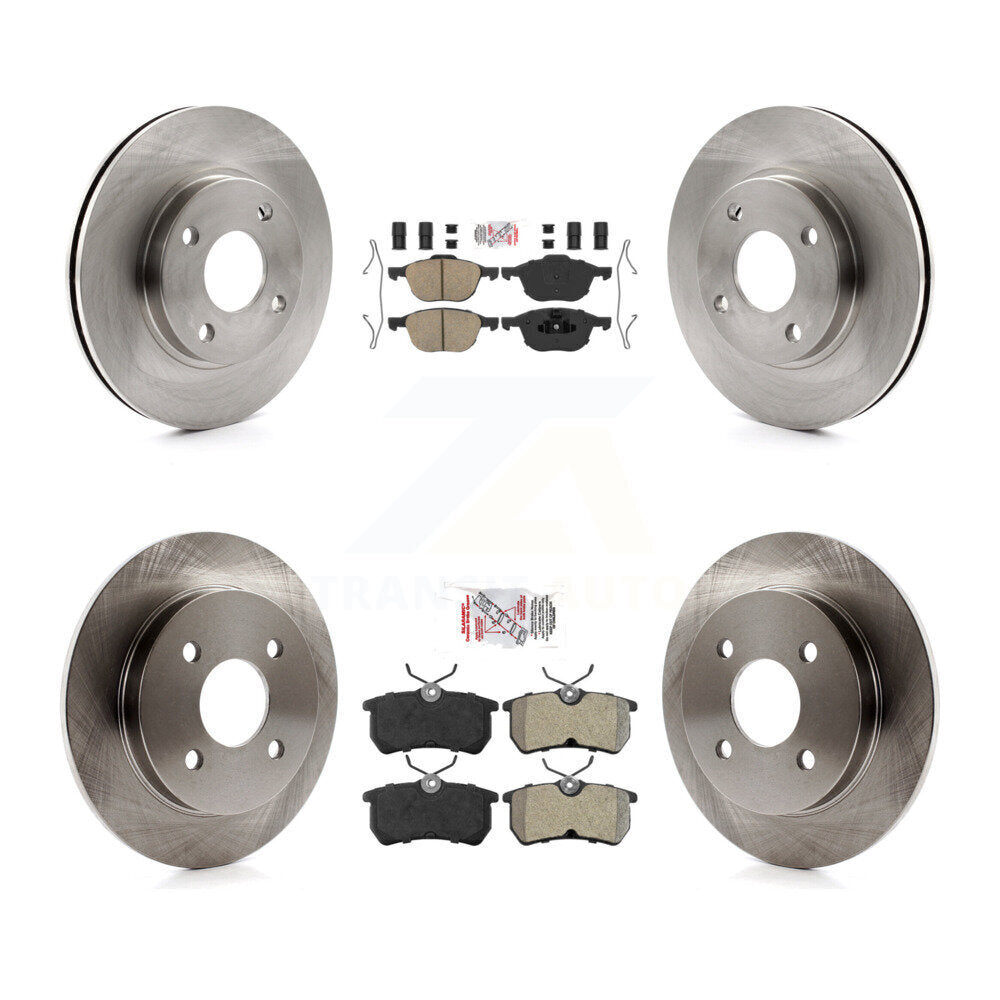 Kit de plaquettes semi-métalliques avant et arrière en céramique et disques de frein pour Ford Focus
