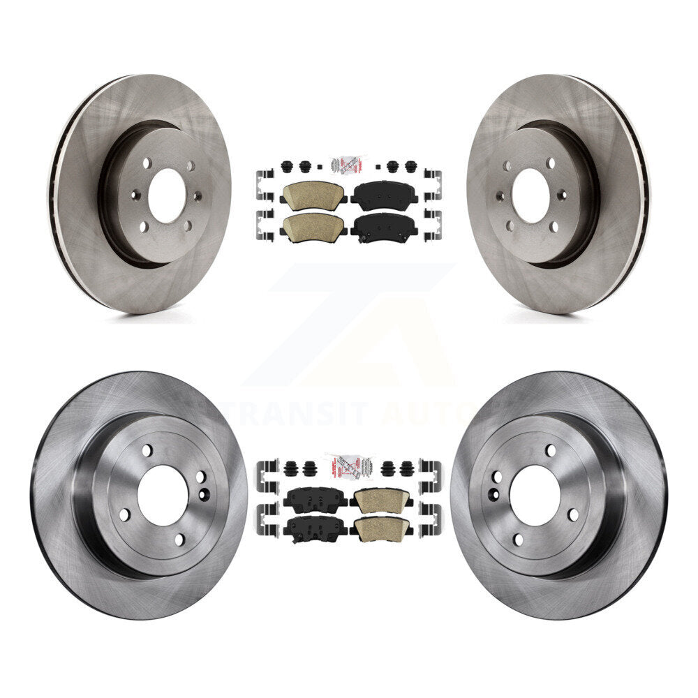 Kit de plaquettes en céramique et de rotors de frein à disque avant et arrière, pour Kia Rio K8A-106568