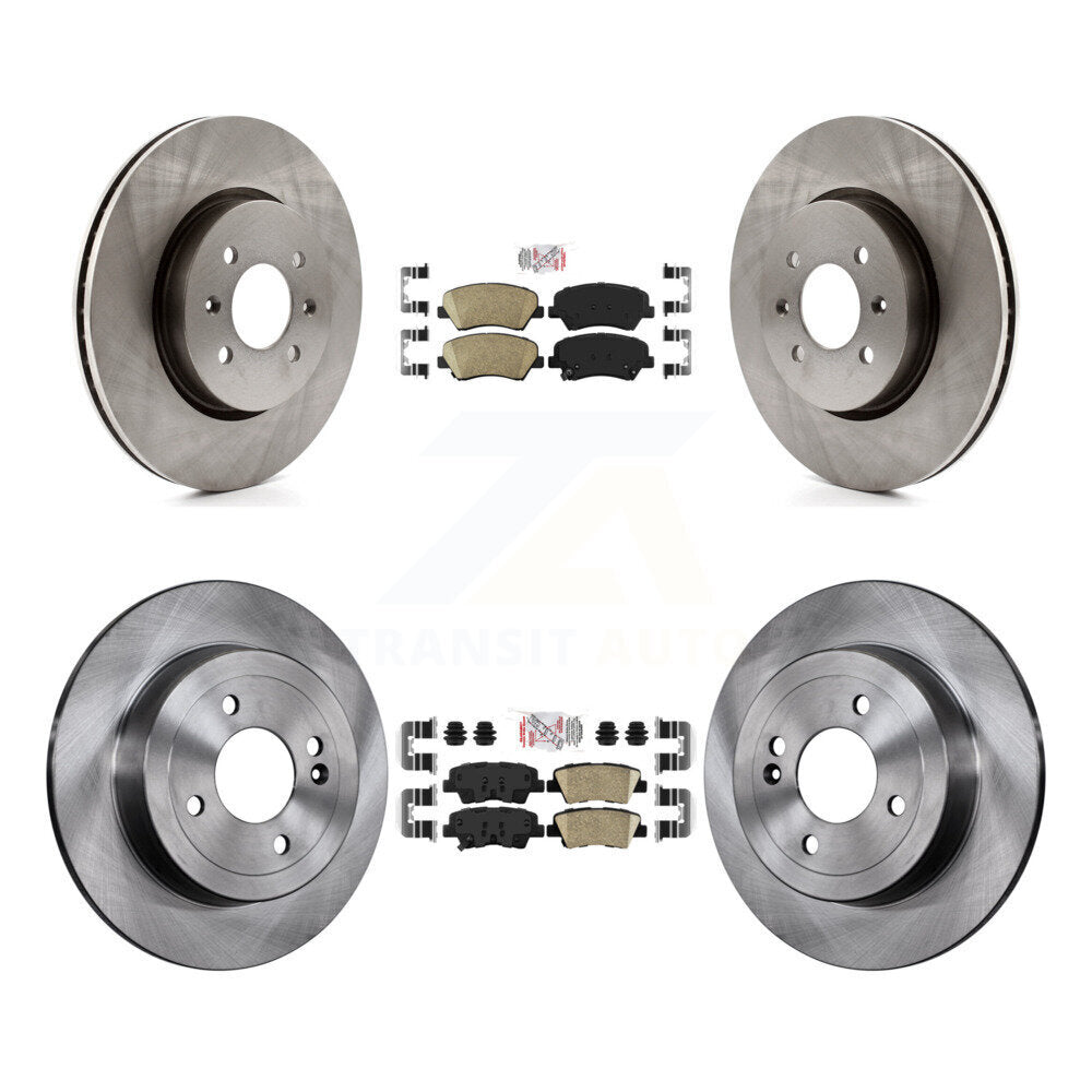 Kit de plaquettes en céramique et de rotors de frein à disque avant et arrière, pour Kia Rio K8A-106569
