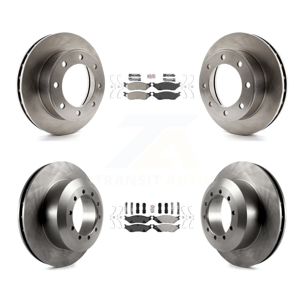 Kit de plaquettes semi-métalliques avant et arrière et Rotor de frein, pour Ford F-450 Super Duty F-55
