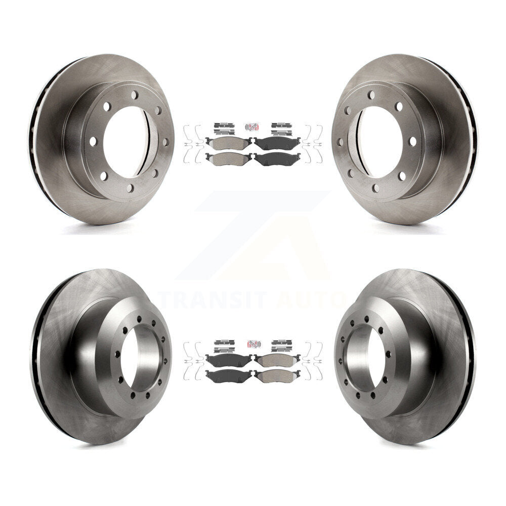 Kit de plaquettes semi-métalliques avant et arrière et Rotor de frein, pour Ford F-450 Super Duty F-55