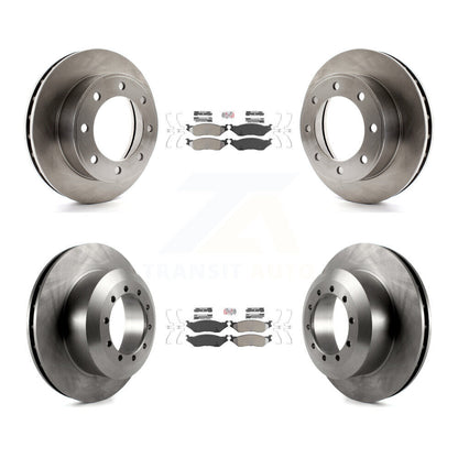Kit de plaquettes semi-métalliques avant et arrière et Rotor de frein, pour Ford F-450 Super Duty F-55