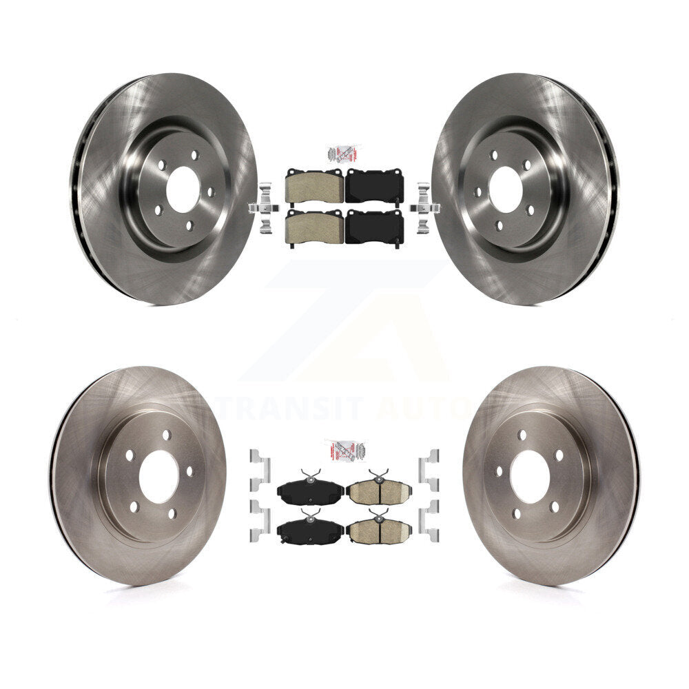 Kit de plaquettes en céramique et de rotors de frein à disque, semi-métalliques avant et arrière, pour Ford Mustang