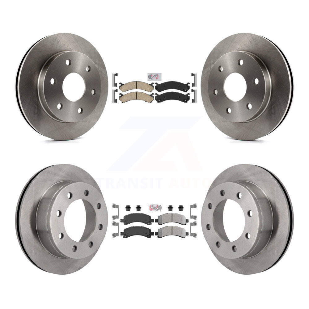 Kit de rotors de frein à disque et plaquettes semi-métalliques avant et arrière en céramique pour GMC Savana 250