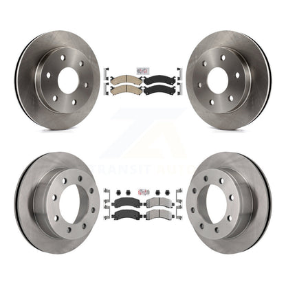 Kit de rotors de frein à disque et plaquettes semi-métalliques avant et arrière en céramique pour GMC Savana 250