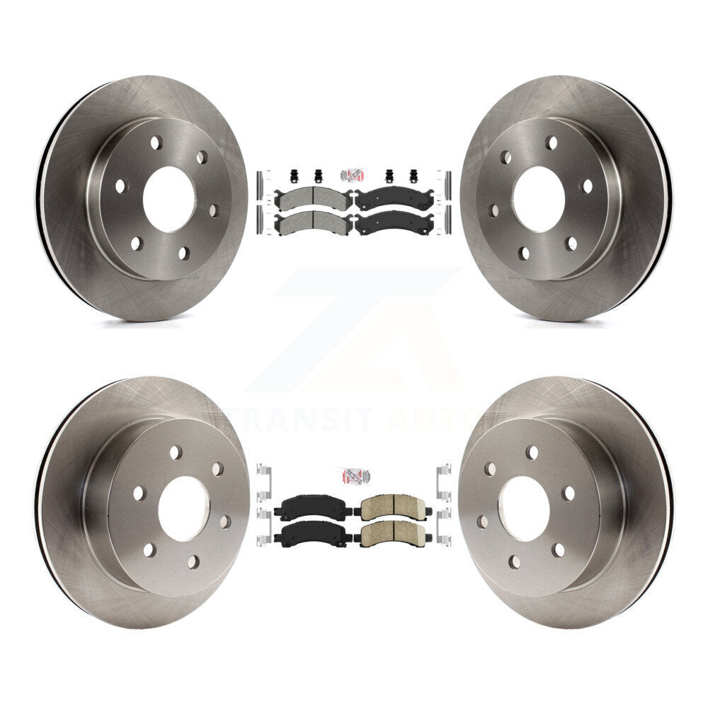 Kit de rotors de frein à plaquettes en céramique, semi-métalliques, avant et arrière, pour Chevrolet Express 250