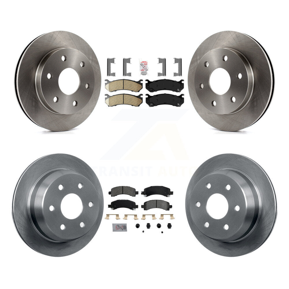 Kit de plaquettes semi-métalliques avant et arrière en céramique et de rotors de frein à disque pour K8A-106616