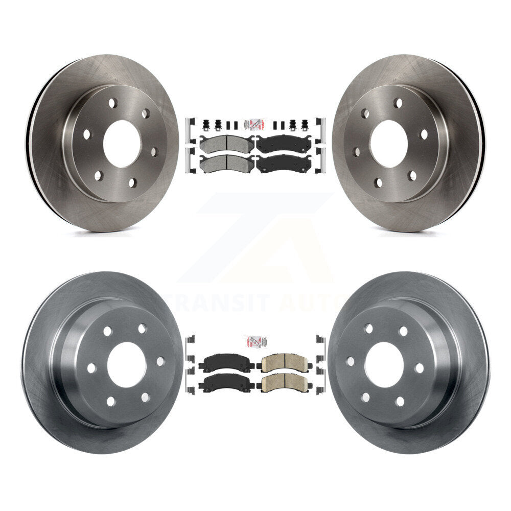 Kit de plaquettes en céramique et de rotors de frein à disque avant semi-métalliques et arrière pour K8A-106617