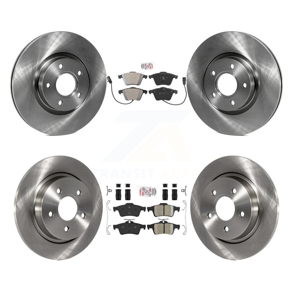 Kit de plaquettes en céramique et de rotors de frein à disque, semi-métalliques, avant et arrière, pour Volvo S40