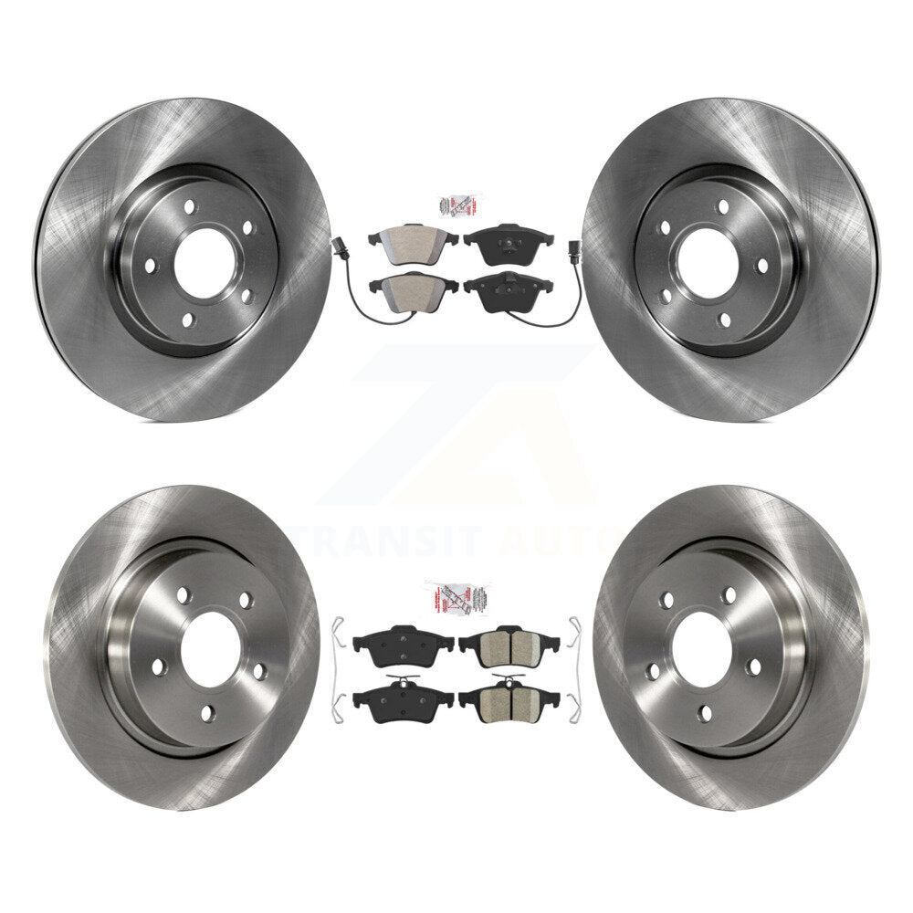 Kit de plaquettes en céramique et de rotors de frein à disque, semi-métalliques, avant et arrière, pour Volvo S40