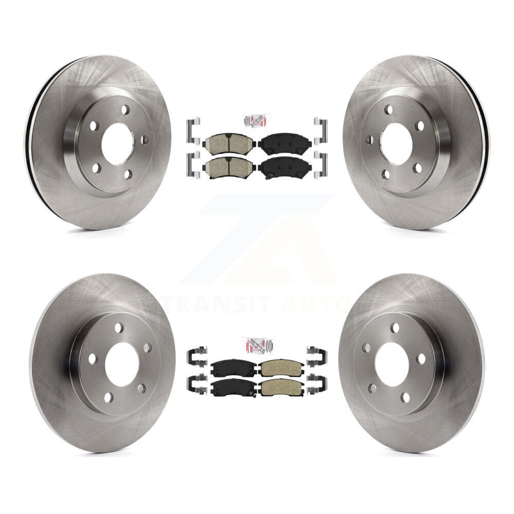 Kit de rotors de frein à plaquettes semi-métalliques avant et arrière en céramique, pour Cadillac DeVille Buic