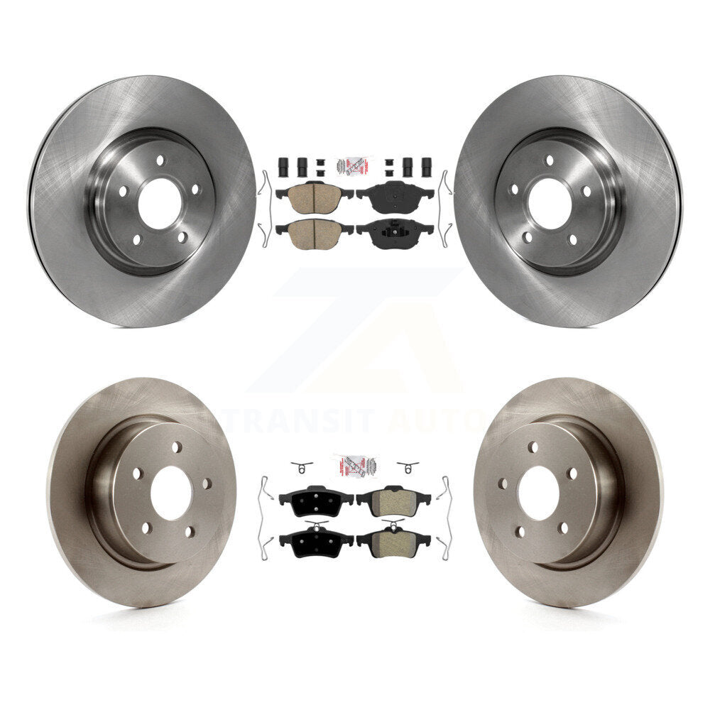 Kit de plaquettes et disques de frein semi-métalliques avant et arrière en céramique, pour Ford Transit Connect