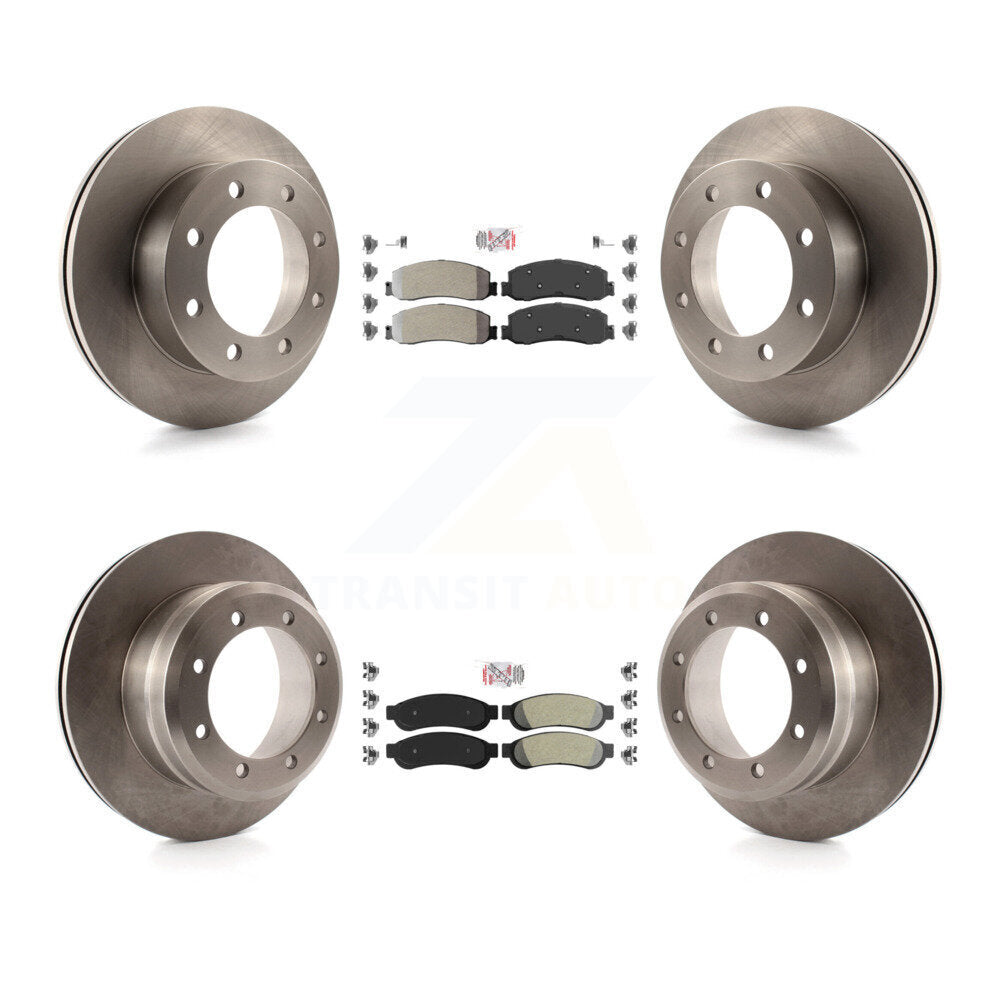 Kit de rotors de frein à plaquettes semi-métalliques avant et arrière, pour Ford F-350 Super Duty 4W 2012
