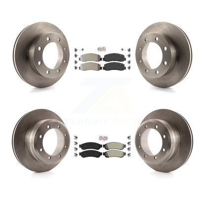 Kit de rotors de frein à plaquettes semi-métalliques avant et arrière, pour Ford F-350 Super Duty 4W 2012