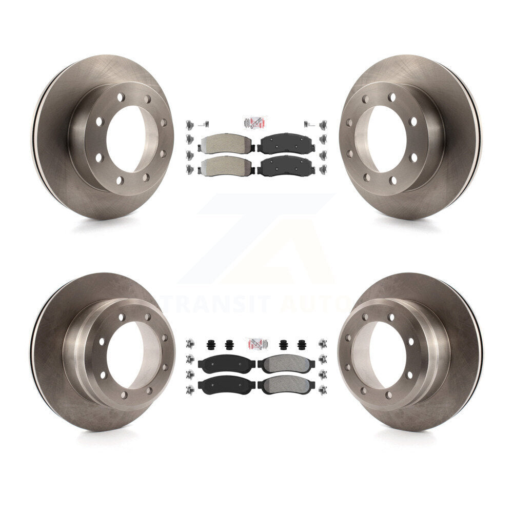 Kit de rotors de frein à plaquettes semi-métalliques avant et arrière, pour Ford F-350 Super Duty 4W 2012
