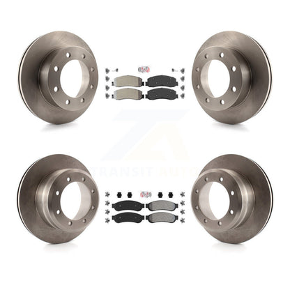 Kit de rotors de frein à plaquettes semi-métalliques avant et arrière, pour Ford F-350 Super Duty 4W 2012