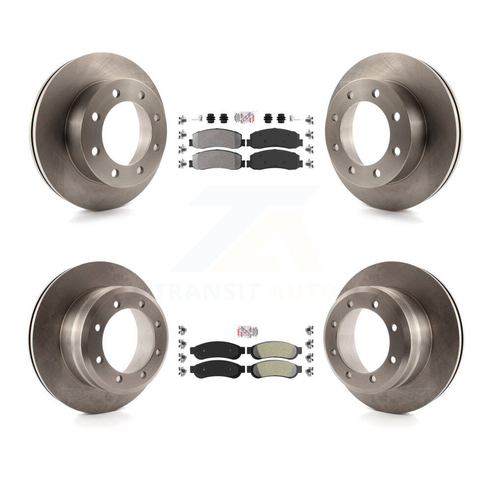 Kit de rotors de frein à plaquettes semi-métalliques avant et arrière, pour Ford F-350 Super Duty 4W 2012