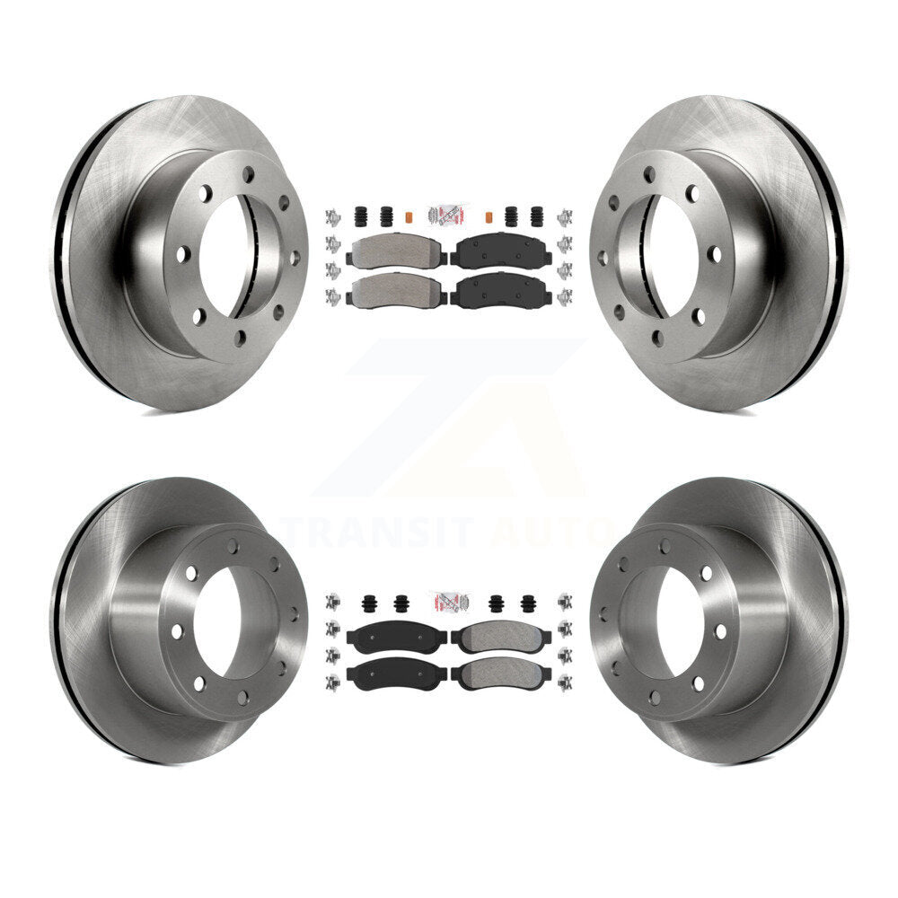 Kit de Rotor de frein à plaquettes semi-métalliques avant et arrière, pour Ford F-250 Super Duty 4W 08-09
