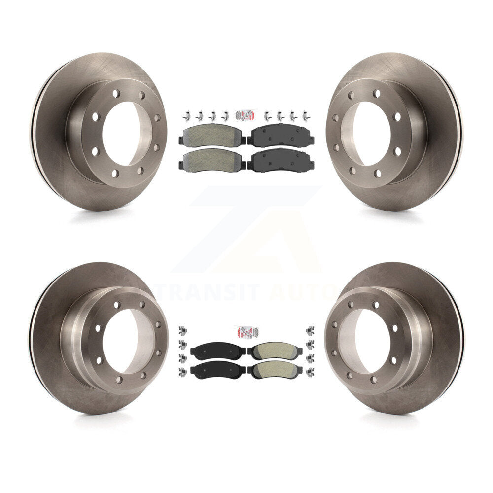 Kit de plaquettes semi-métalliques avant et arrière et Rotor de frein, pour Ford F-350 Super Duty F-45