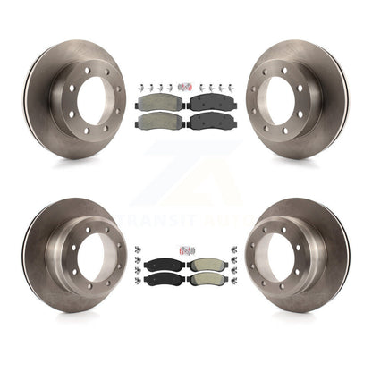Kit de plaquettes semi-métalliques avant et arrière et Rotor de frein, pour Ford F-350 Super Duty F-45
