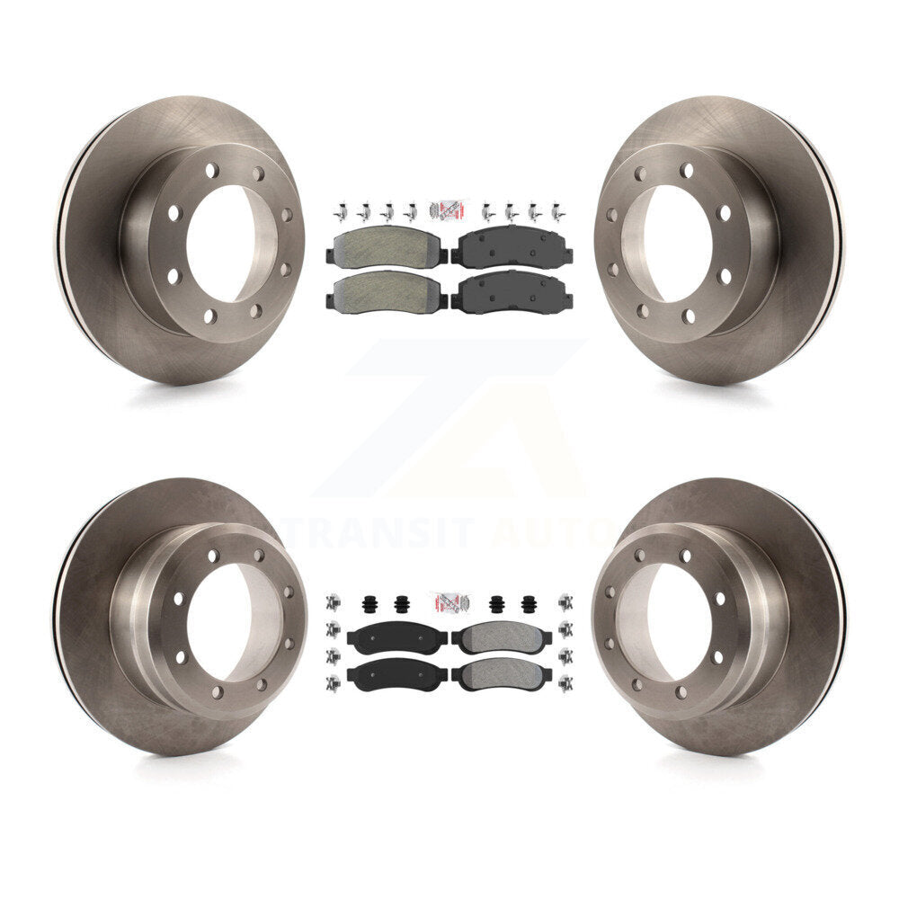 Kit de plaquettes semi-métalliques avant et arrière et Rotor de frein, pour Ford F-350 Super Duty F-45