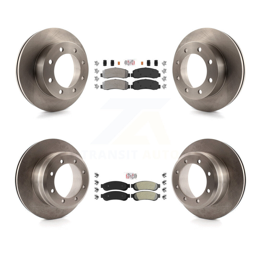 Kit de plaquettes semi-métalliques avant et arrière et Rotor de frein, pour Ford F-350 Super Duty F-45