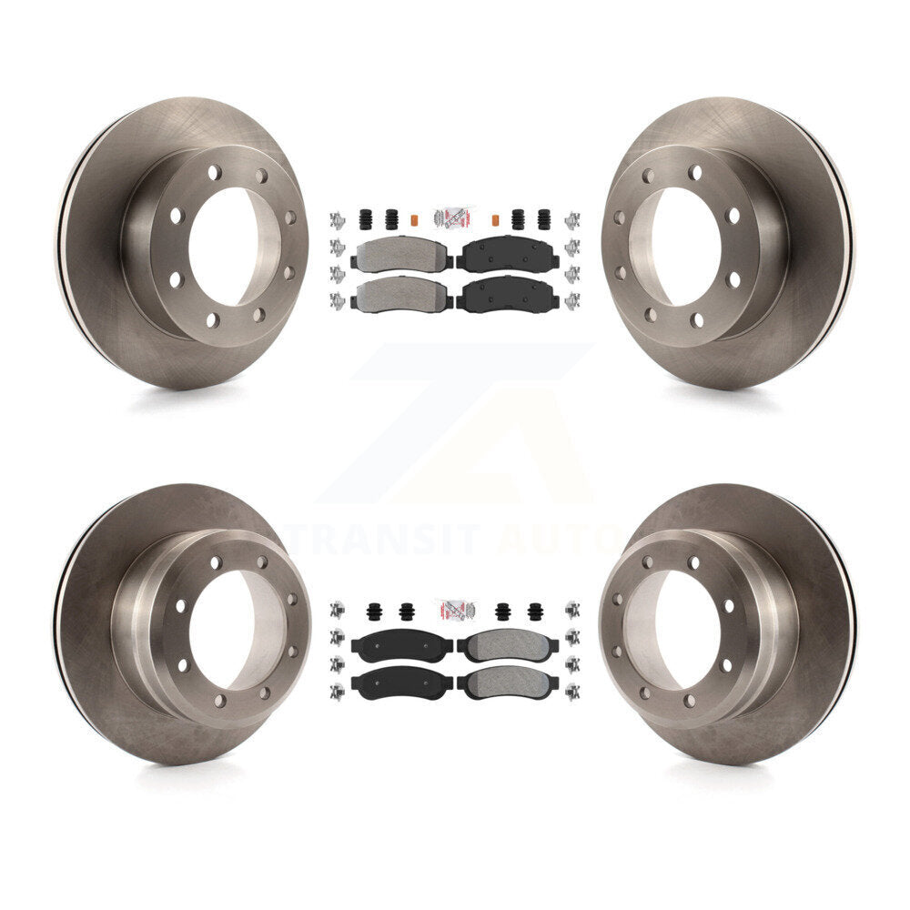 Kit de plaquettes semi-métalliques avant et arrière et Rotor de frein, pour Ford F-350 Super Duty F-45