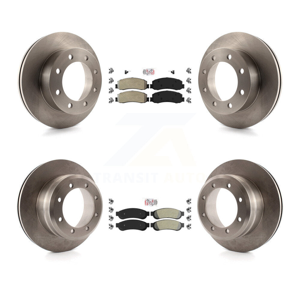 Kit de rotors de frein à plaquettes semi-métalliques avant et arrière, pour Ford F-350 Super Duty 4W 2011