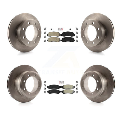 Kit de rotors de frein à plaquettes semi-métalliques avant et arrière, pour Ford F-350 Super Duty 4W 2011
