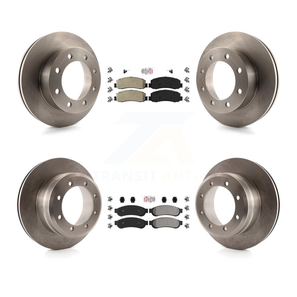 Kit de rotors de frein à plaquettes semi-métalliques avant et arrière, pour Ford F-350 Super Duty 4W 2011