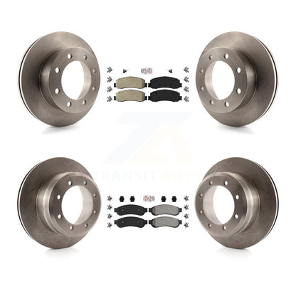 Kit de rotors de frein à plaquettes semi-métalliques avant et arrière, pour Ford F-350 Super Duty 4W 2011