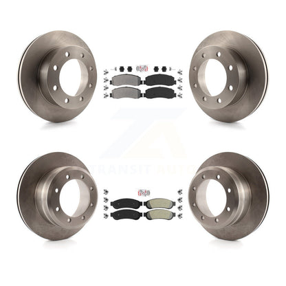 Kit de rotors de frein à plaquettes semi-métalliques avant et arrière, pour Ford F-350 Super Duty 4W 2011