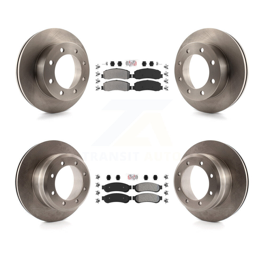 Kit de rotors de frein à plaquettes semi-métalliques avant et arrière, pour Ford F-350 Super Duty 4W 2011