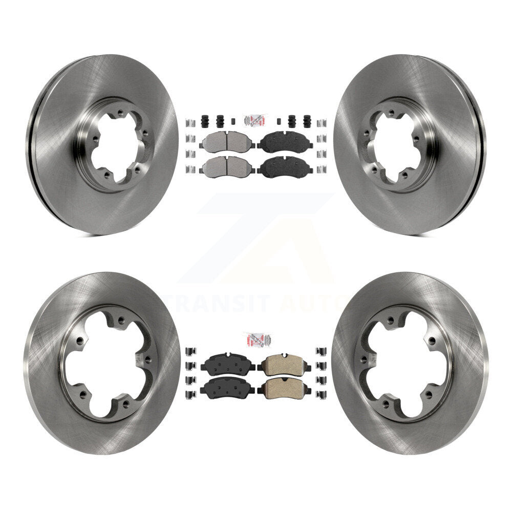 Kit de plaquettes et disques de frein semi-métalliques avant et arrière, pour Ford Transit-250 Transit-15