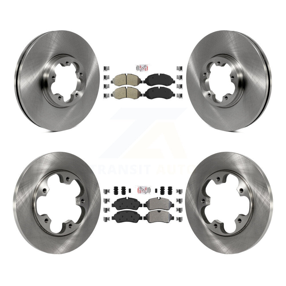 Kit de plaquettes et disques de frein semi-métalliques avant et arrière, pour Ford Transit-250 Transit-15