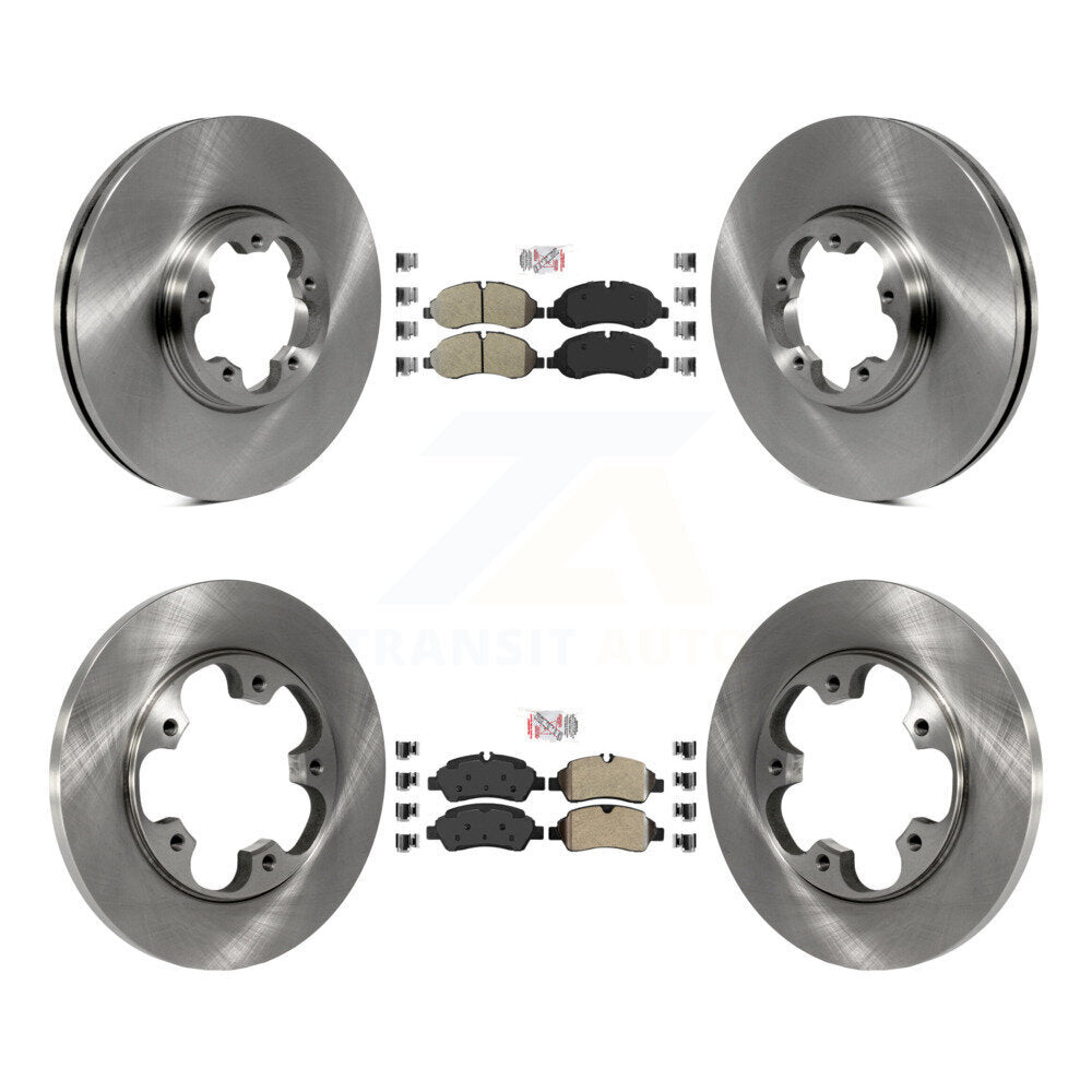 Kit de plaquettes et disques de frein semi-métalliques avant et arrière, pour Ford Transit-250 Transit-15