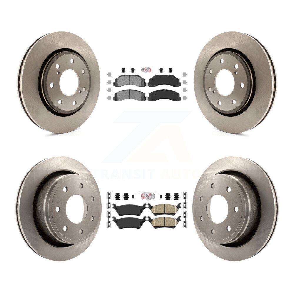 Kit de plaquettes en céramique et de rotors de frein à disque, semi-métalliques avant et arrière, pour Ford F-150