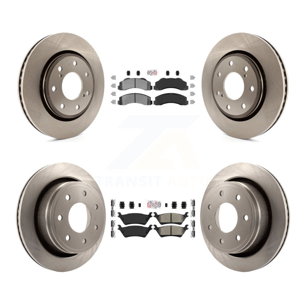 Kit de plaquettes semi-métalliques avant et arrière et disques de frein pour Ford F-150 avec roue à 7 écrous