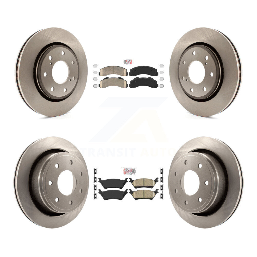 Kit de plaquettes en céramique et de disques de frein avant et arrière, pour Ford F-150 12-14, avec roue à 7 écrous