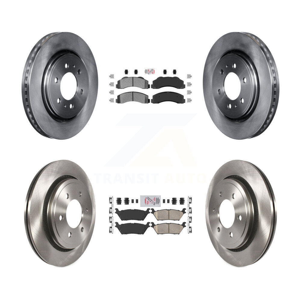 Kit de plaquettes en céramique et de rotors de frein à disque, semi-métalliques avant et arrière, pour Ford F-150